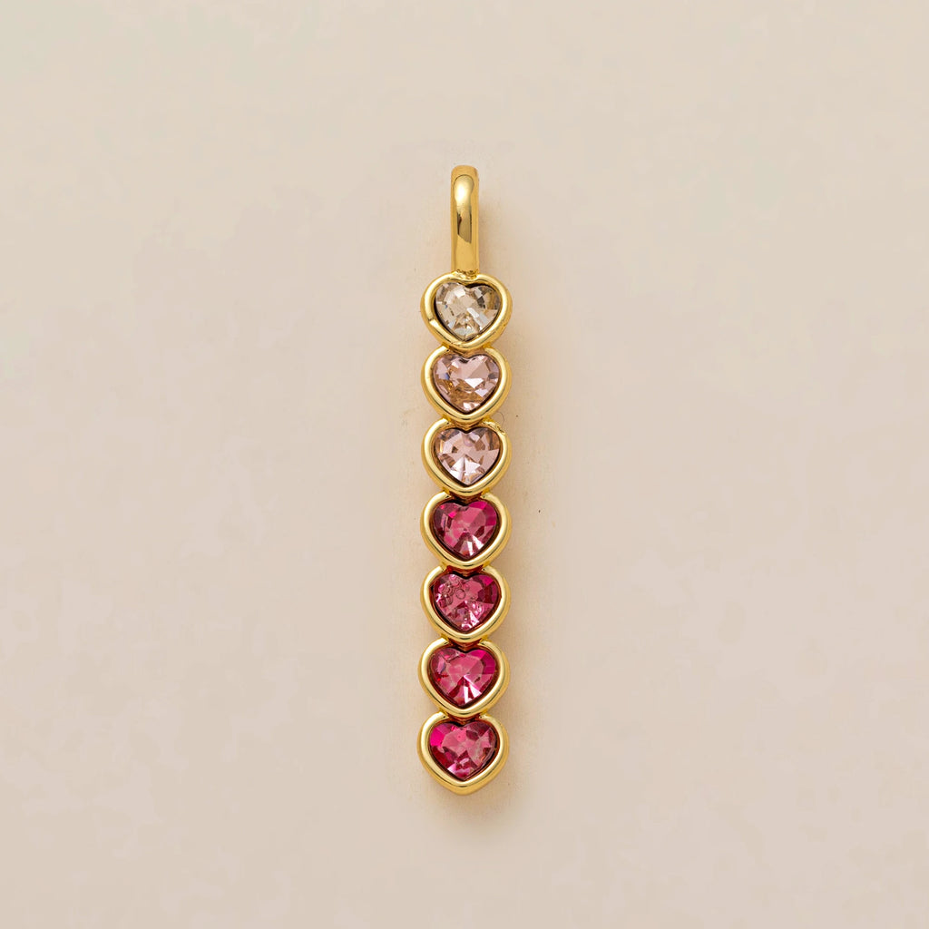 Heart-Shaped Ladybug Pendant Charm – 18K Gold Plated Stainless Steel DIY Jewelry