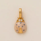 Heart-Shaped Ladybug Pendant Charm – 18K Gold Plated Stainless Steel DIY Jewelry