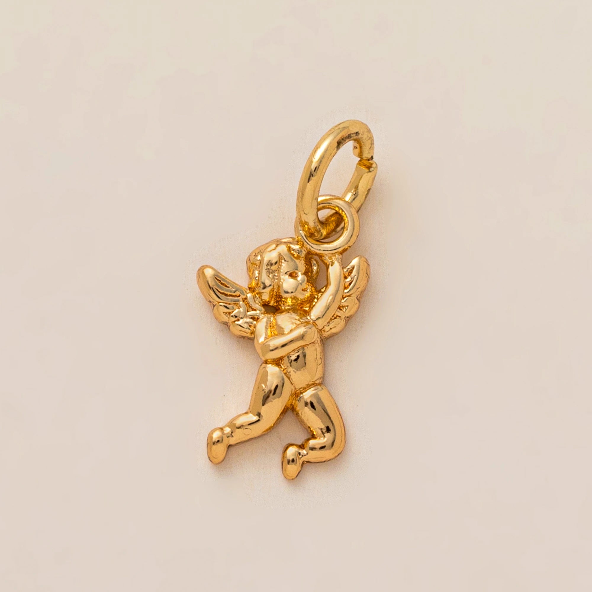 Heart-Shaped Ladybug Pendant Charm – 18K Gold Plated Stainless Steel DIY Jewelry