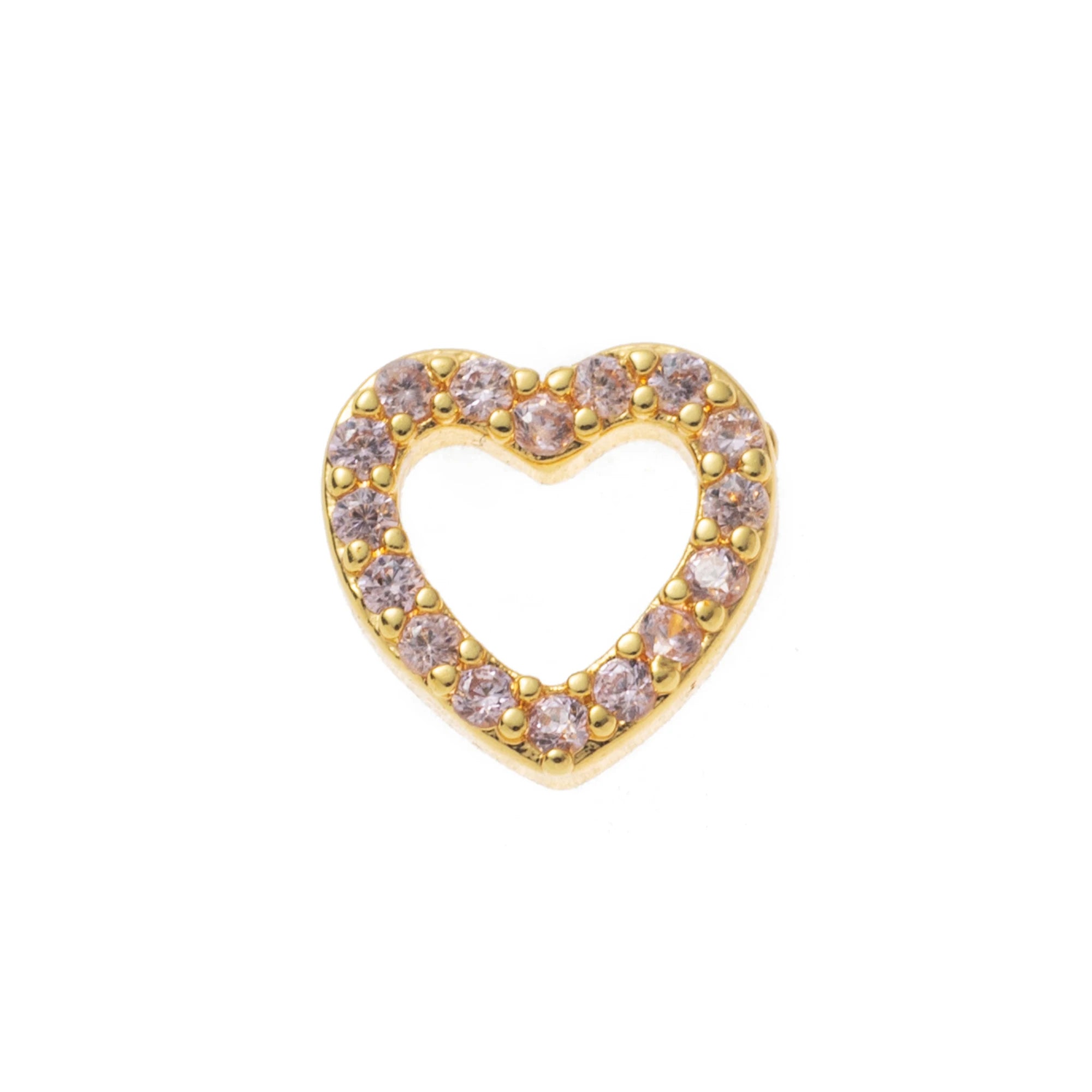 Simple Trendy Zircon Pendant Charm – Heart, Flower, Sun, Goldfish & Dog Claw