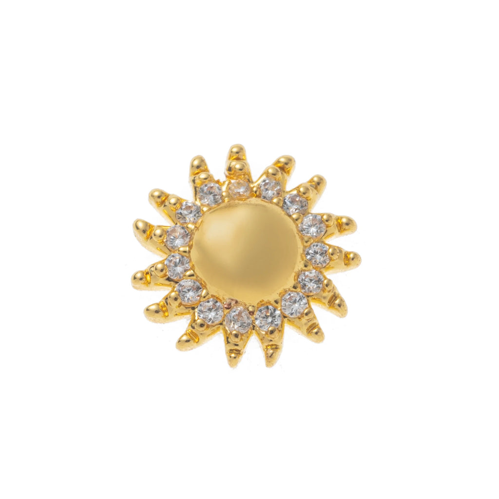 Simple Trendy Zircon Pendant Charm – Heart, Flower, Sun, Goldfish & Dog Claw