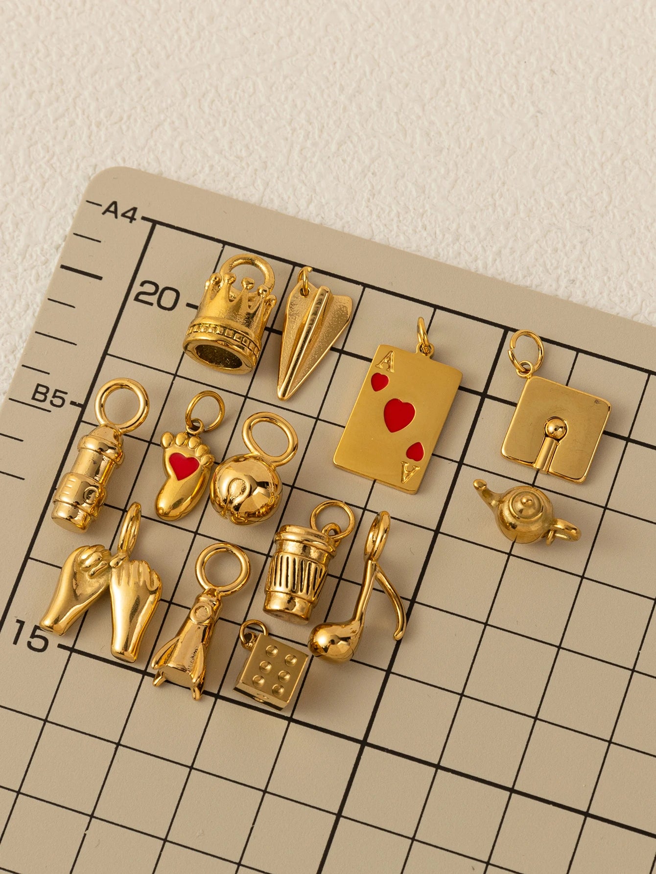 18K Gold Plated Stainless Steel Pendant – DIY Jewelry Charm