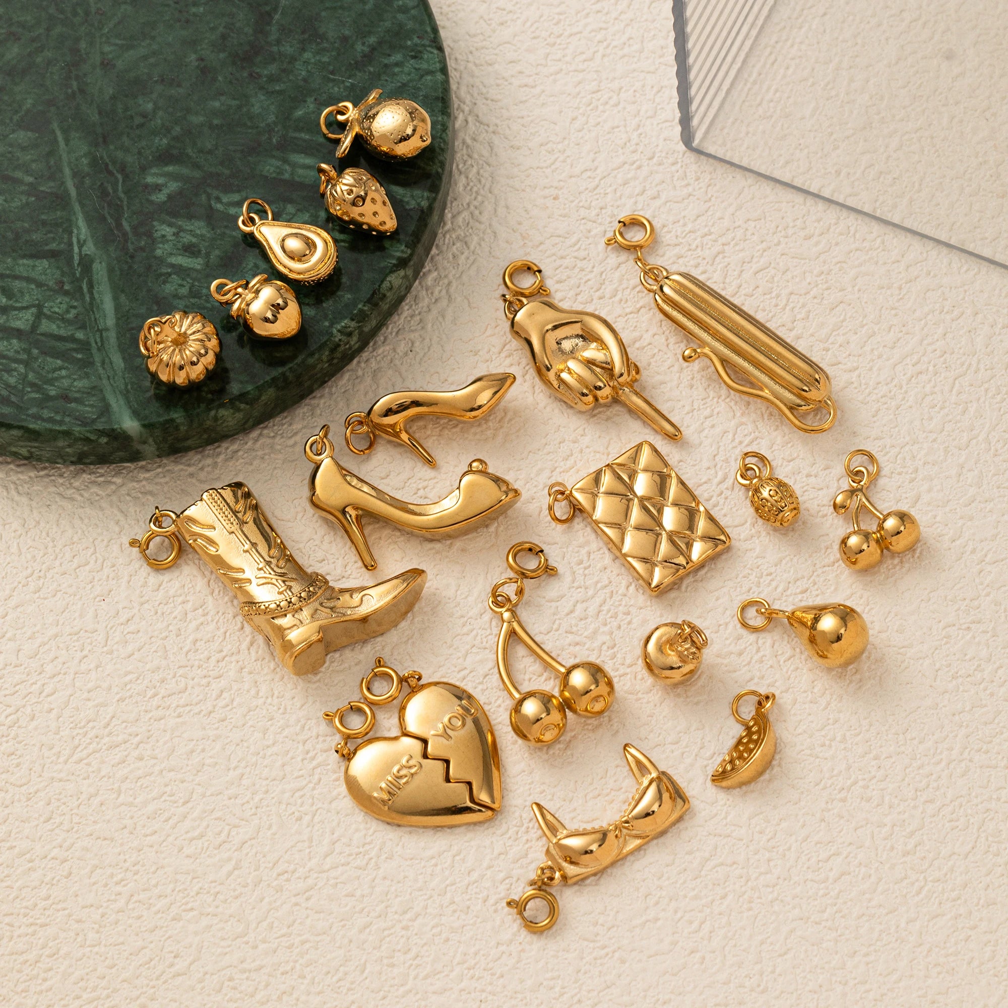 18K Gold Plated Classic Pendant Charm