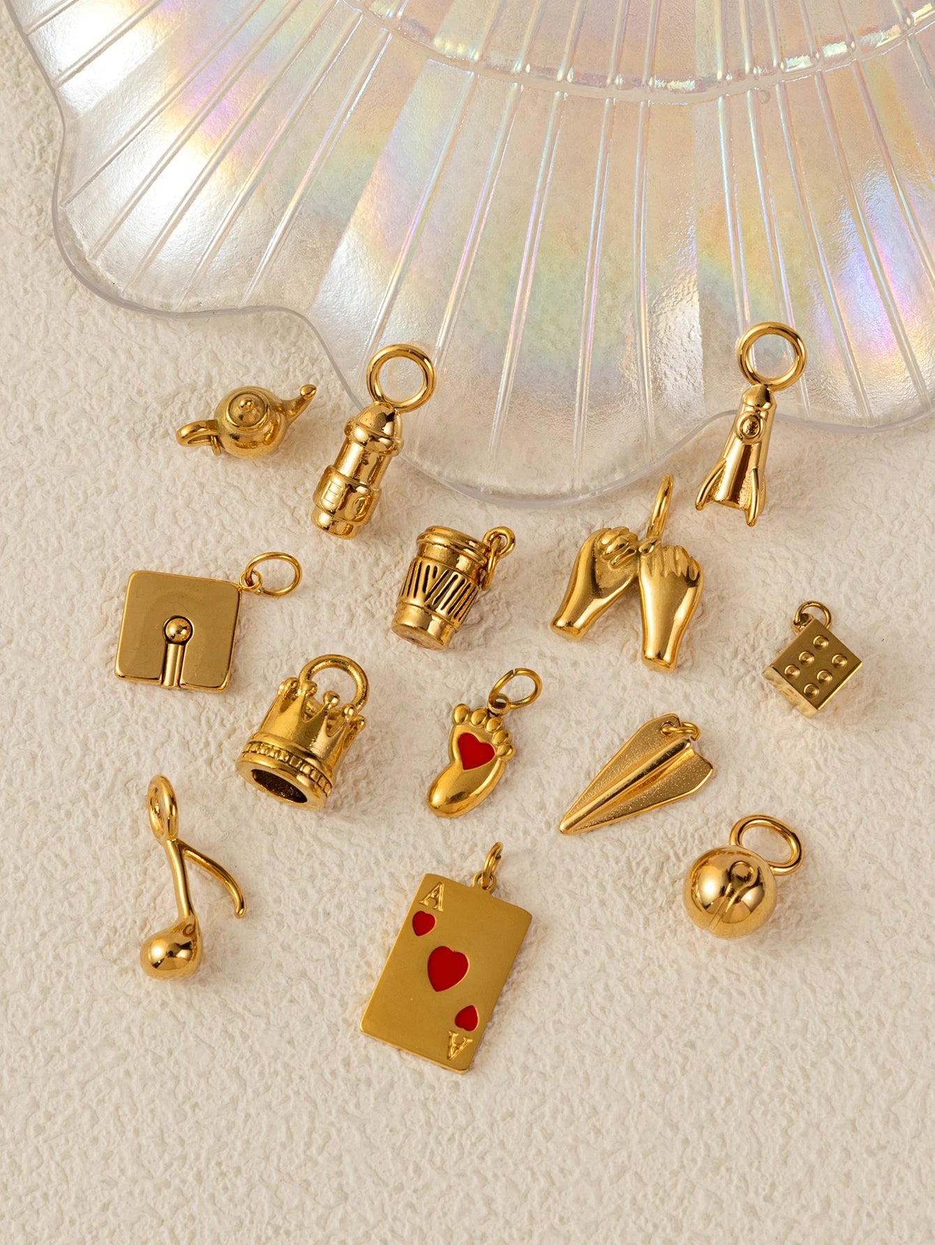 18K Gold Plated Stainless Steel Pendant – DIY Jewelry Charm