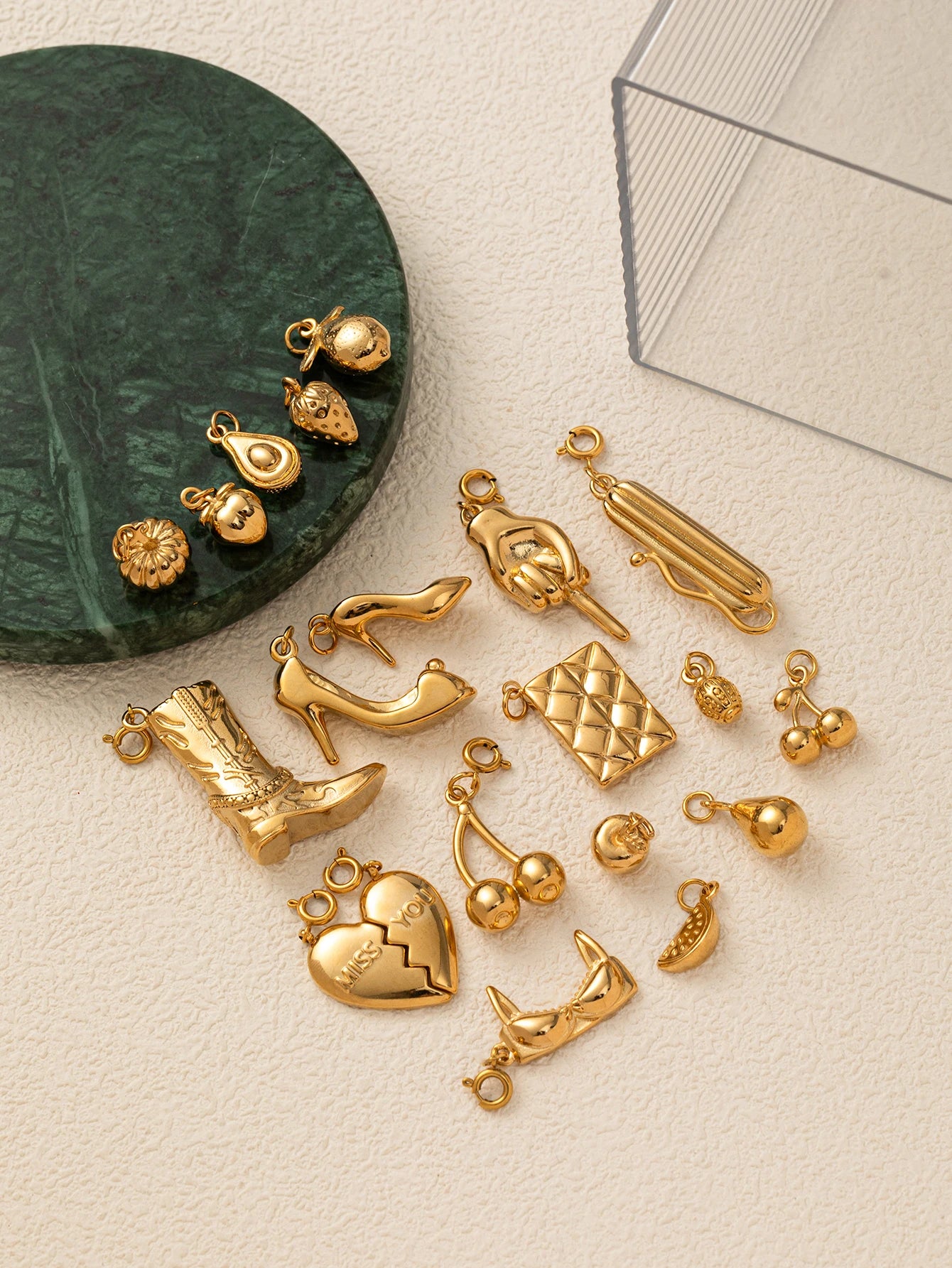 18K Gold Plated Classic Pendant Charm