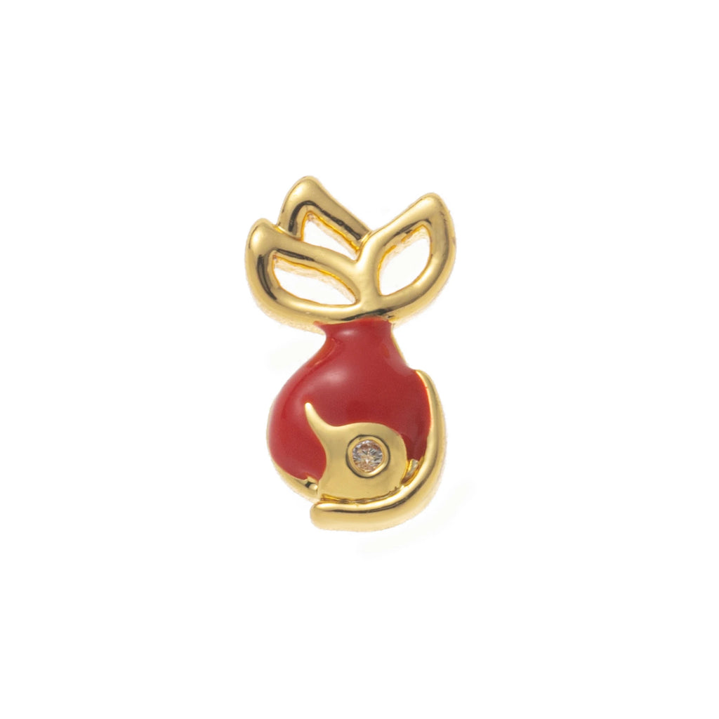 Simple Trendy Zircon Pendant Charm – Heart, Flower, Sun, Goldfish & Dog Claw