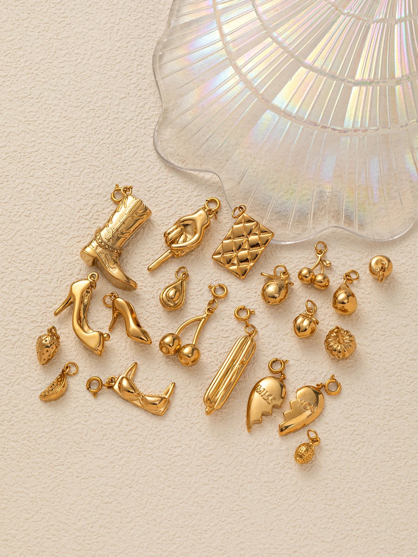 18K Gold Plated Classic Pendant Charm