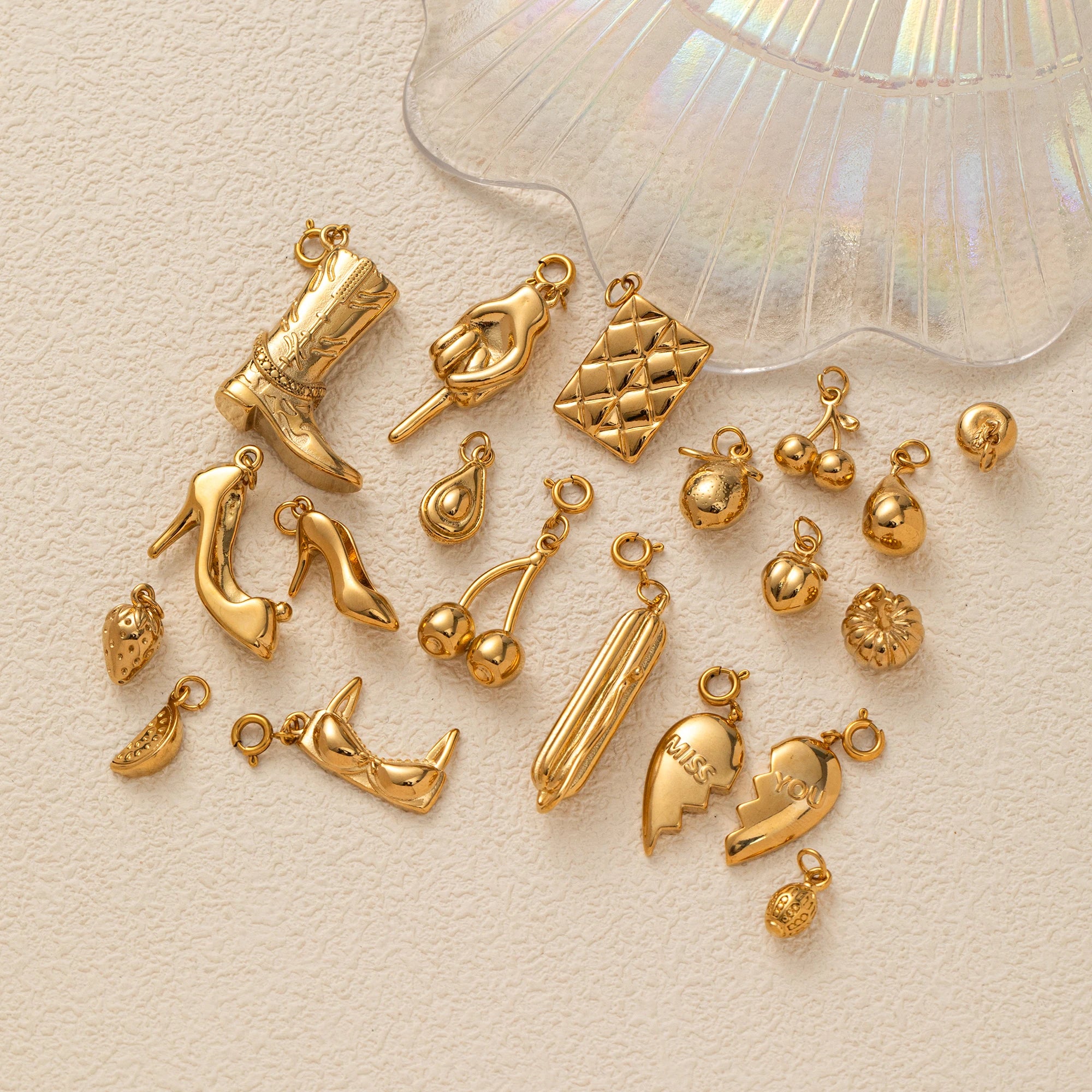 18K Gold Plated Classic Pendant Charm