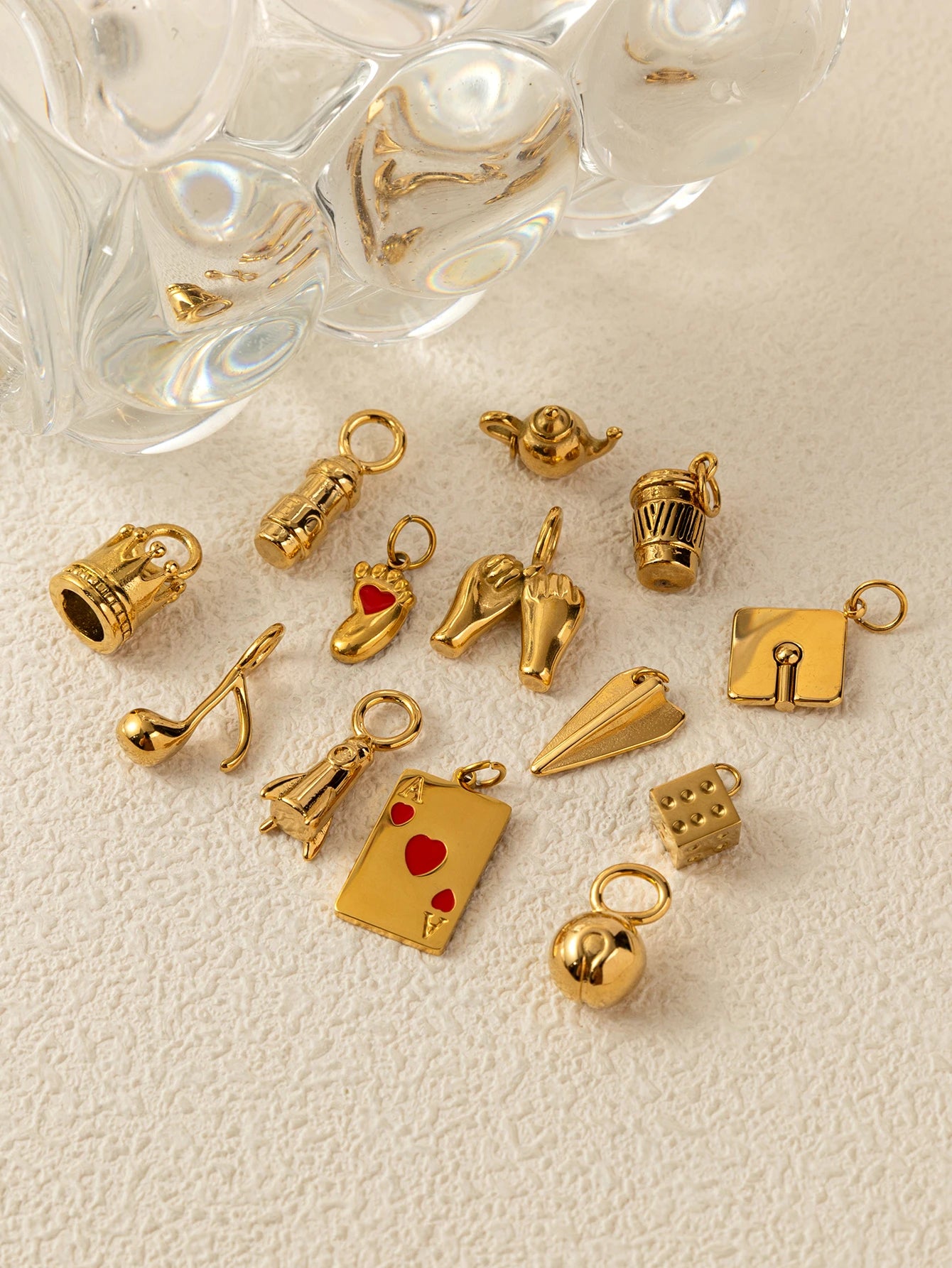 18K Gold Plated Stainless Steel Pendant – DIY Jewelry Charm