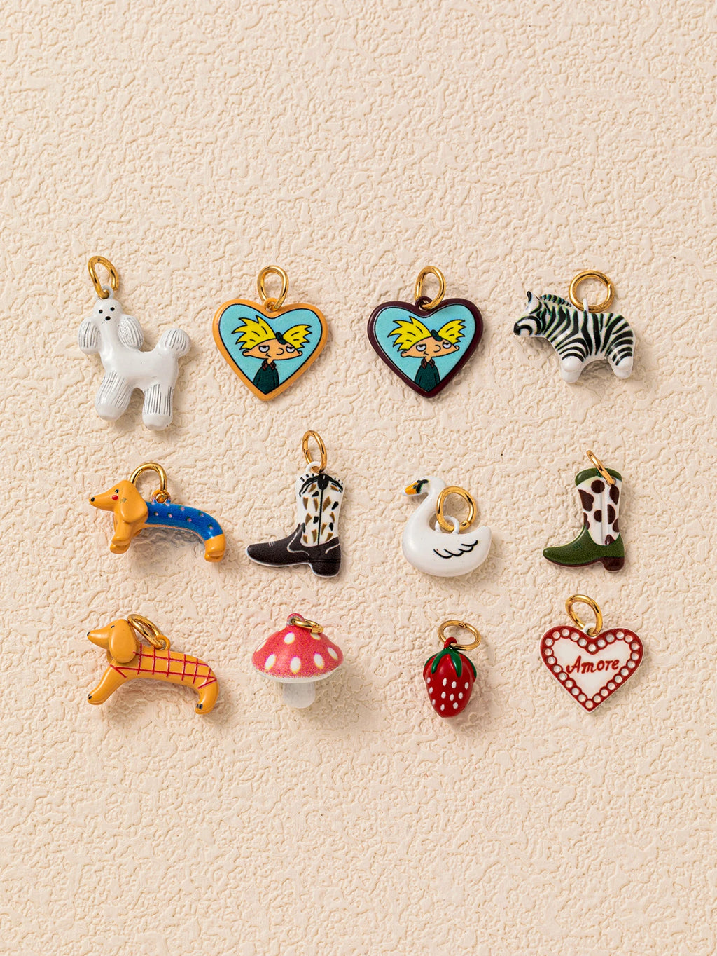 Minimalist Animal & Mushroom Pendant Charms