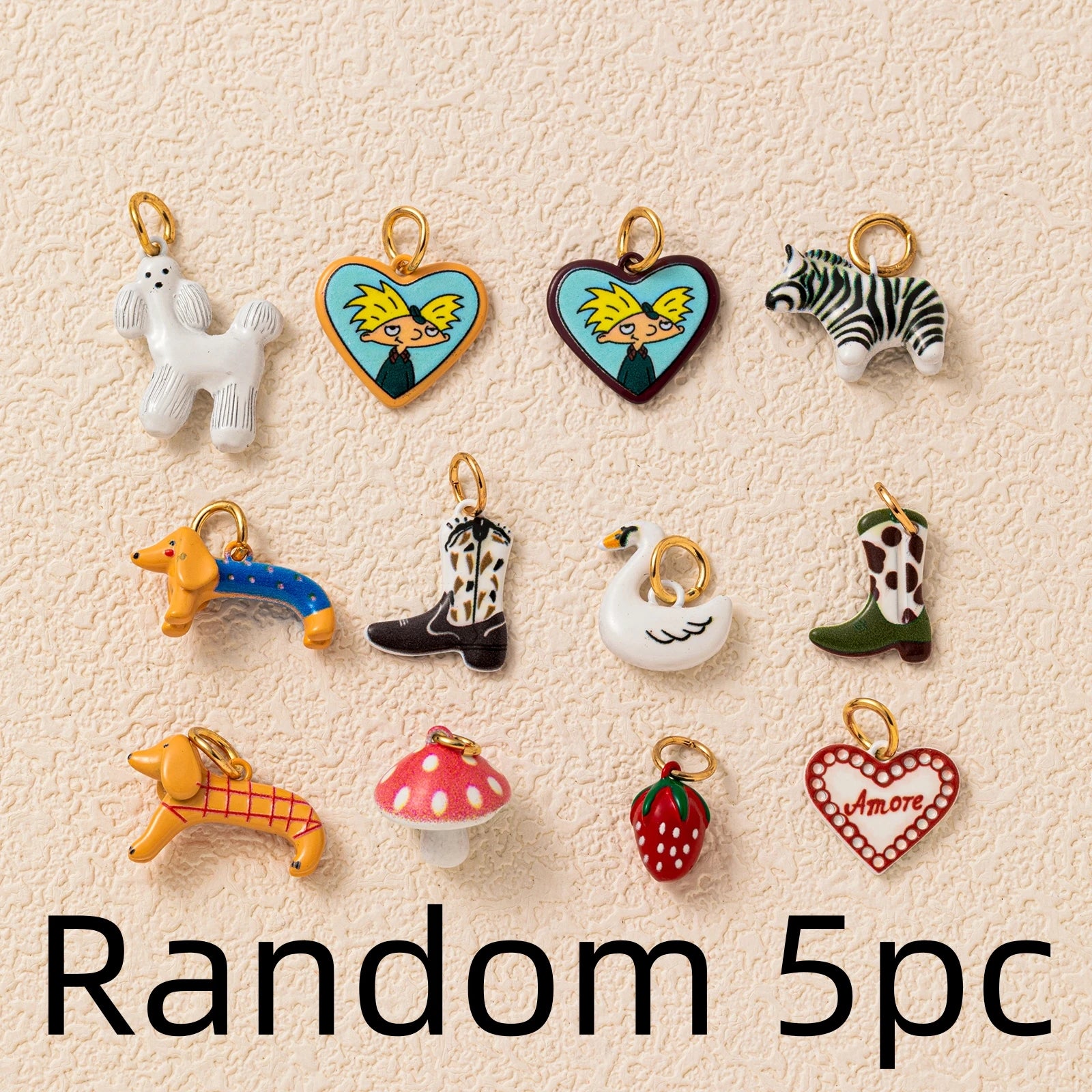 Minimalist Animal & Mushroom Pendant Charms